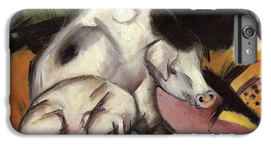 Pigs iPhone 6 Plus Case featuring the painting Pigs by Franz Marc
