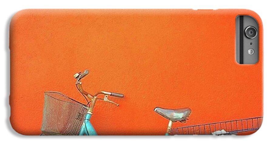Bike iPhone 6 Plus Case featuring the photograph Blue bike in Burano Italy by Anne Hilde Lystad