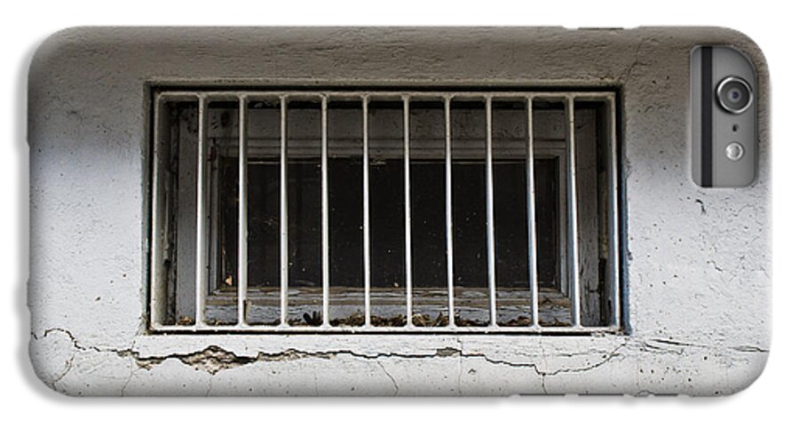 Anti-theft iPhone 6 Plus Case featuring the photograph Window bars #5 by Tom Gowanlock