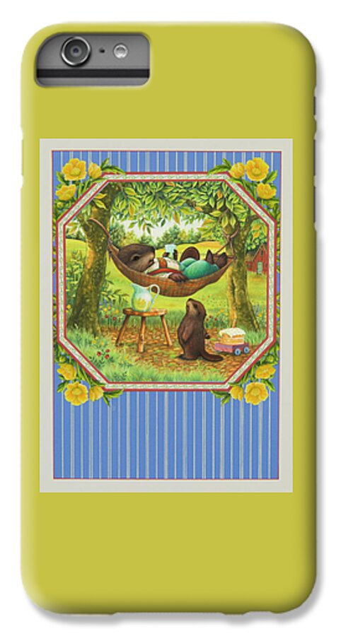 Greeting Card iPhone 6 Plus Case featuring the painting A Father's Day Treat by Lynn Bywaters