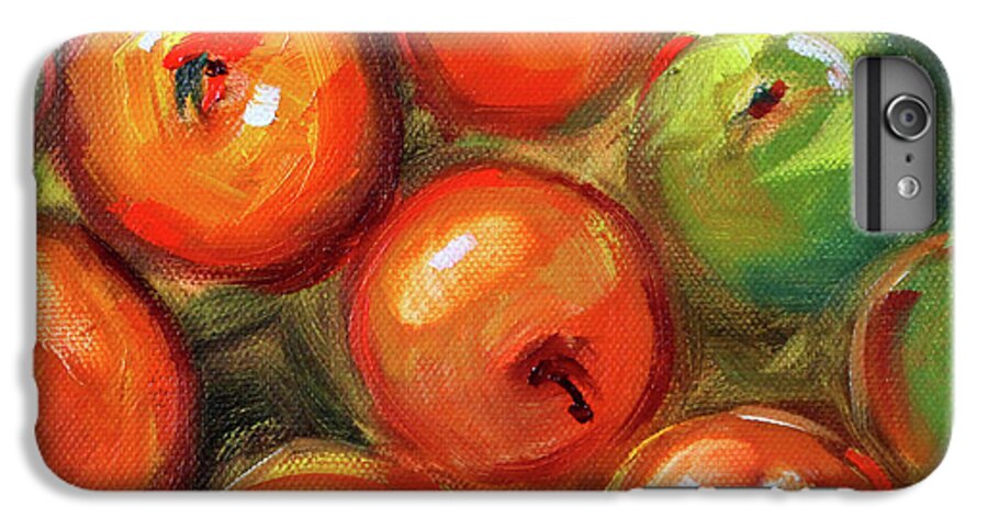 Apple Still Life Painting iPhone 6 Plus Case featuring the painting Apple Barrel Still Life by Nancy Merkle