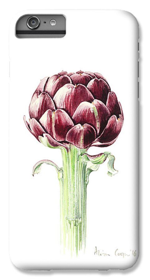 Artichoke iPhone 6 Plus Case featuring the painting Artichoke from Roman market by Alison Cooper