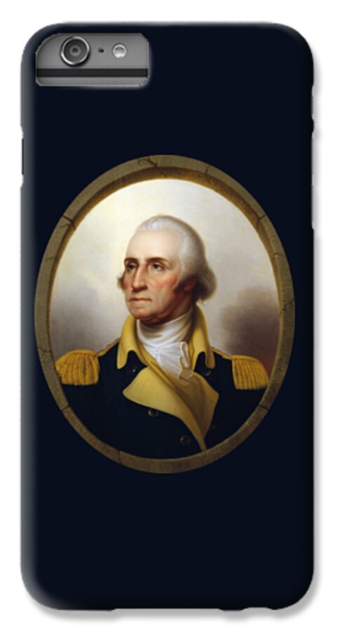 #faatoppicks iPhone 6 Plus Case featuring the painting General Washington - Porthole Portrait by War Is Hell Store