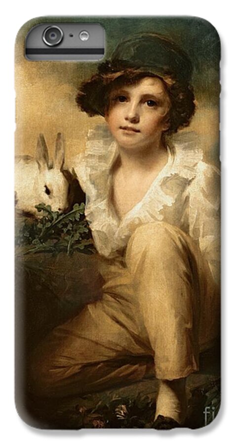 Boy iPhone 6 Plus Case featuring the painting Boy and Rabbit by Henry Raeburn