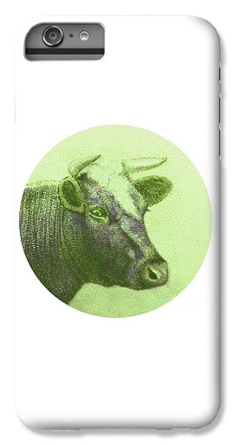 Cow iPhone 6 Plus Case featuring the digital art Cow II by Desiree Warren