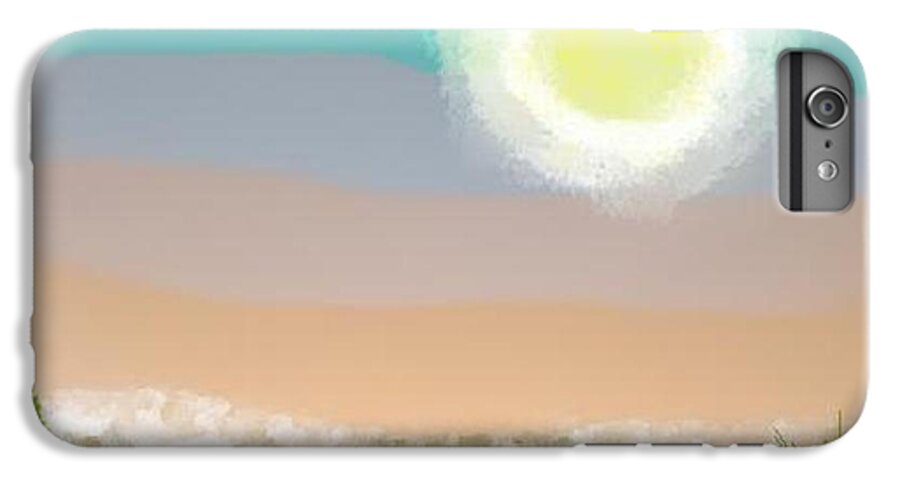 Sky.moon.desert.rest.silence.sand.prickles.moonlight. iPhone 6 Plus Case featuring the digital art Desert.night.moon by Dr Loifer Vladimir
