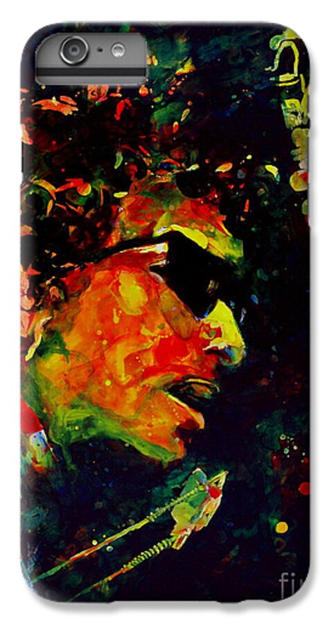 Bob Dylan iPhone 6 Plus Case featuring the painting Dylan by Greg and Linda Halom
