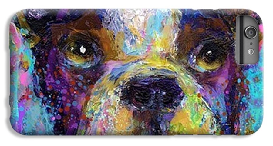 Contemporary iPhone 6 Plus Case featuring the photograph Expressive Boston Terrier Painting By by Svetlana Novikova