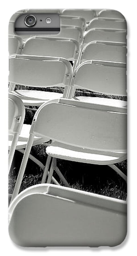 Chairs iPhone 6 Plus Case featuring the photograph Graduation Day- Black and White Photography by Linda Woods by Linda Woods