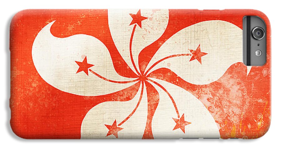 Chalk iPhone 6 Plus Case featuring the painting Hong Kong China flag by Setsiri Silapasuwanchai