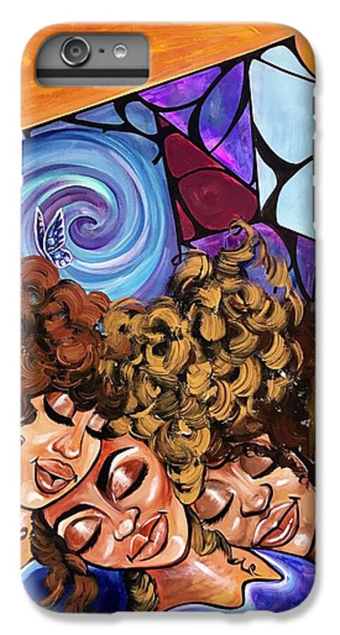 Sister iPhone 6 Plus Case featuring the painting I am my sisters KEEPER by Artist RiA