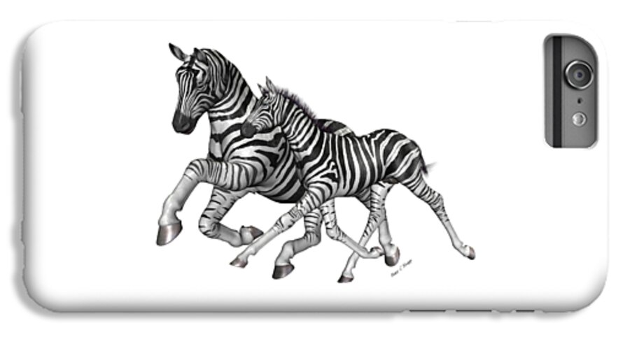 Zebra iPhone 6 Plus Case featuring the digital art I Will Take You Home by Betsy Knapp