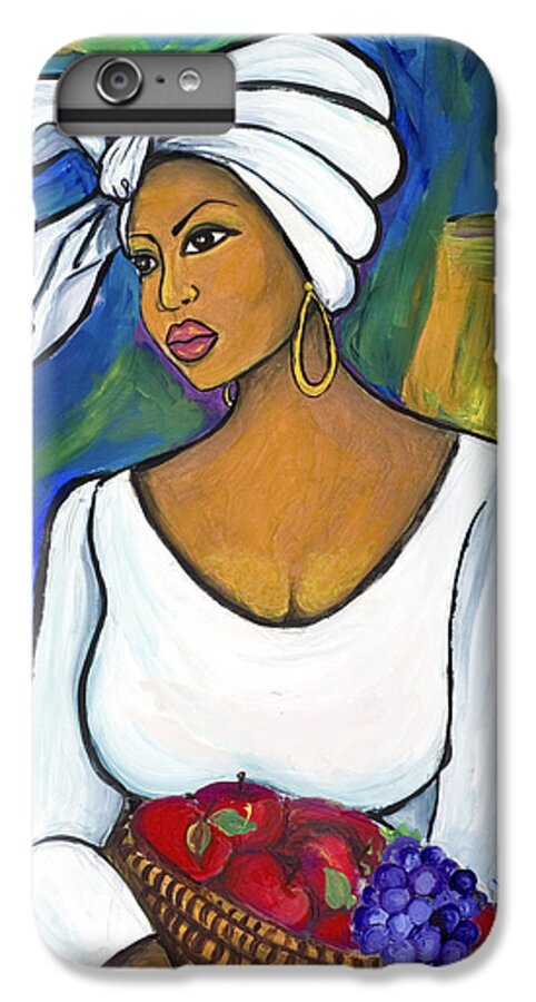 Gullah iPhone 6 Plus Case featuring the painting Juju by Diane Britton Dunham
