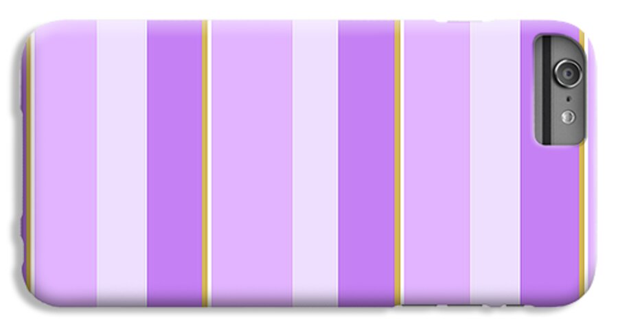 Lavender iPhone 6 Plus Case featuring the mixed media Lavender Stripe Pattern by Christina Rollo