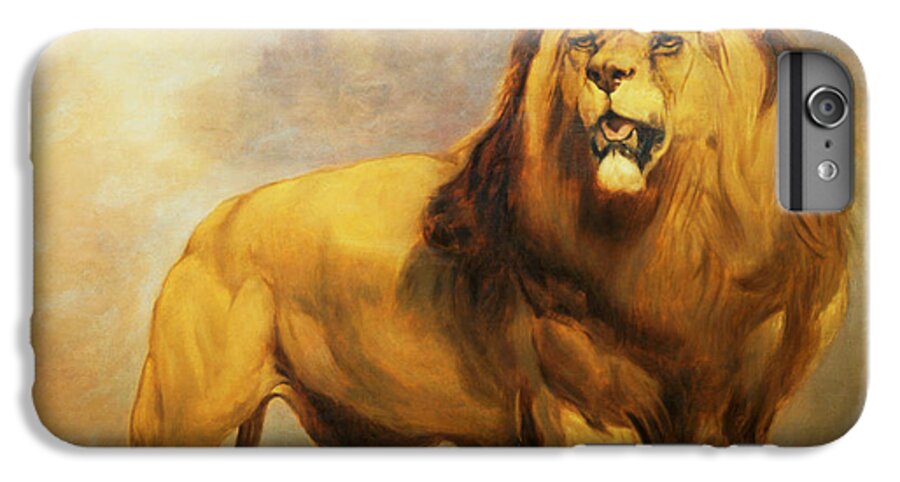 Lion iPhone 6 Plus Case featuring the painting Lion by William Huggins