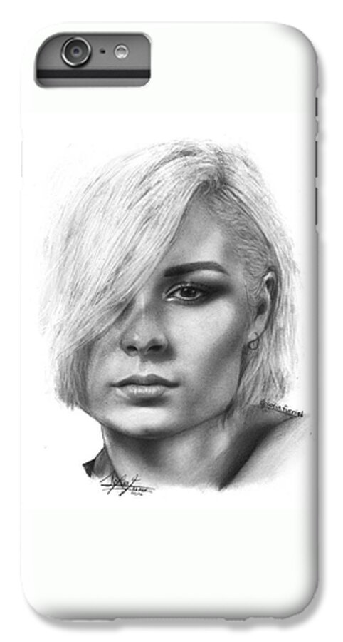Portrait iPhone 6 Plus Case featuring the drawing Nina Nesbitt Drawing By Sofia Furniel by Jul V
