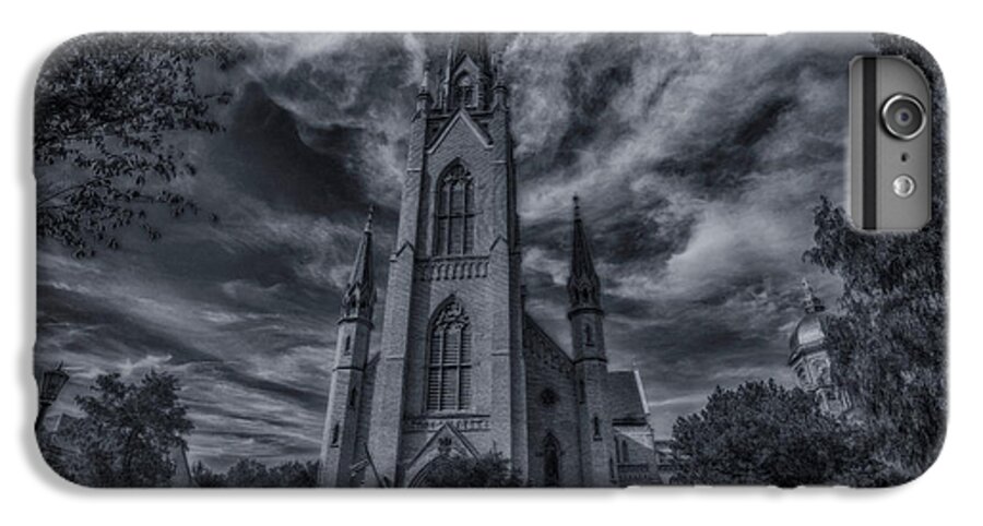 Notre Dame iPhone 6 Plus Case featuring the photograph Notre Dame University Church by David Haskett II