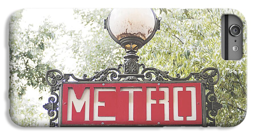 Photography iPhone 6 Plus Case featuring the photograph Ornate Paris Metro sign by Ivy Ho