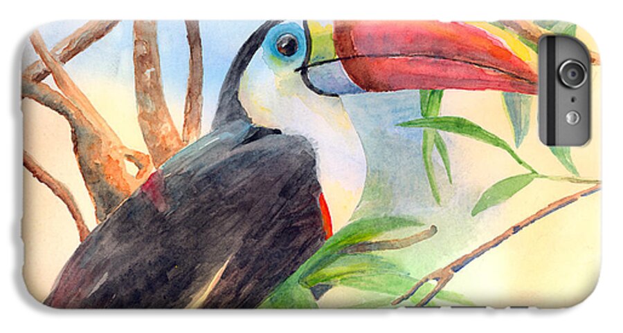 Toucan iPhone 6 Plus Case featuring the painting Red-billed Toucan by Arline Wagner