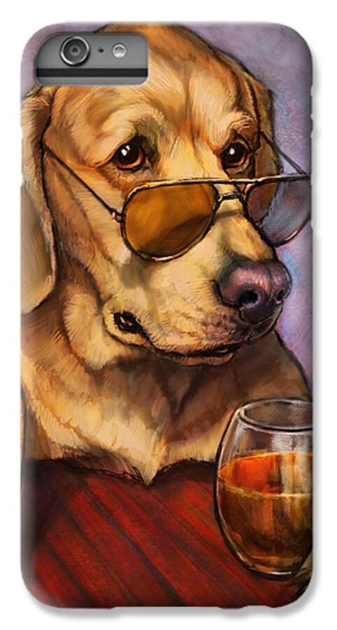 Goldenretriever iPhone 6 Plus Case featuring the painting Ruff Whiskey by Sean ODaniels