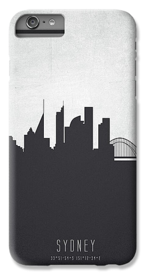 Sydney iPhone 6 Plus Case featuring the painting Sydney Australia Cityscape 19 by Aged Pixel