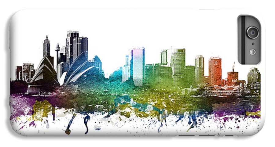 Sydney iPhone 6 Plus Case featuring the digital art Sydney cityscape 01 by Aged Pixel