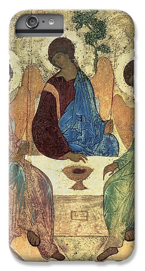 #faatoppicks iPhone 6 Plus Case featuring the painting The Holy Trinity by Andrei Rublev