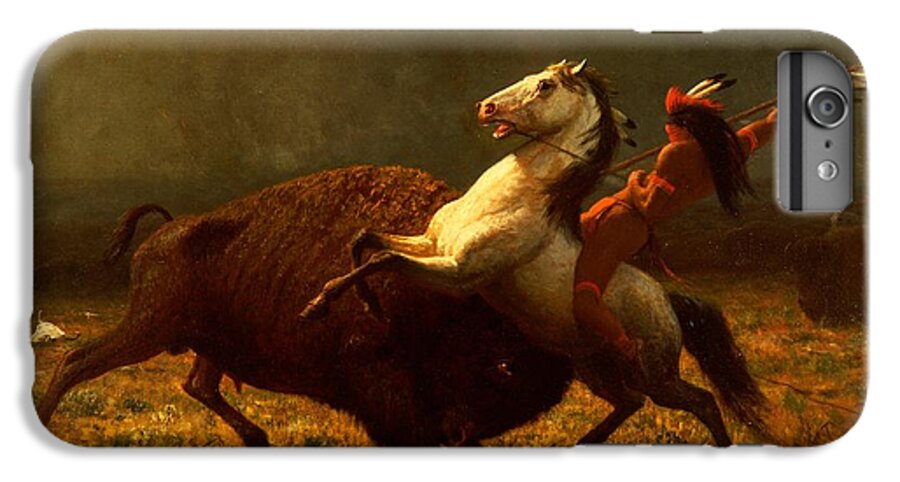 Albert Bierstadt iPhone 6 Plus Case featuring the painting The Last of the Buffalo by Albert Bierstadt