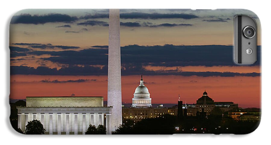 Clarence Holmes iPhone 6 Plus Case featuring the photograph Washington DC Landmarks at Sunrise I by Clarence Holmes