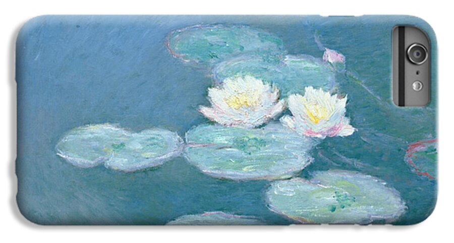 Waterlilies iPhone 6 Plus Case featuring the painting Waterlilies Evening by Claude Monet
