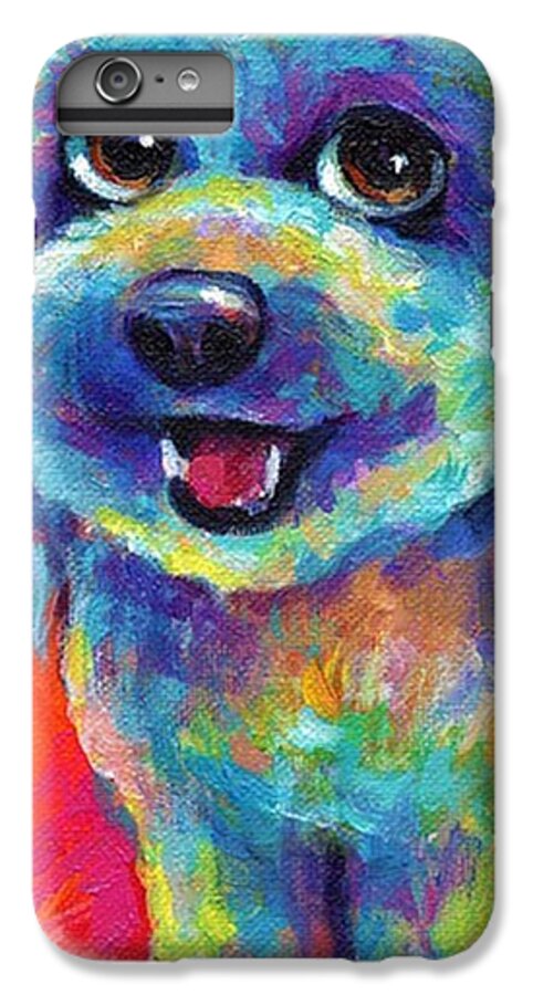 Instagood iPhone 6 Plus Case featuring the photograph Whimsical Labradoodle Painting By by Svetlana Novikova