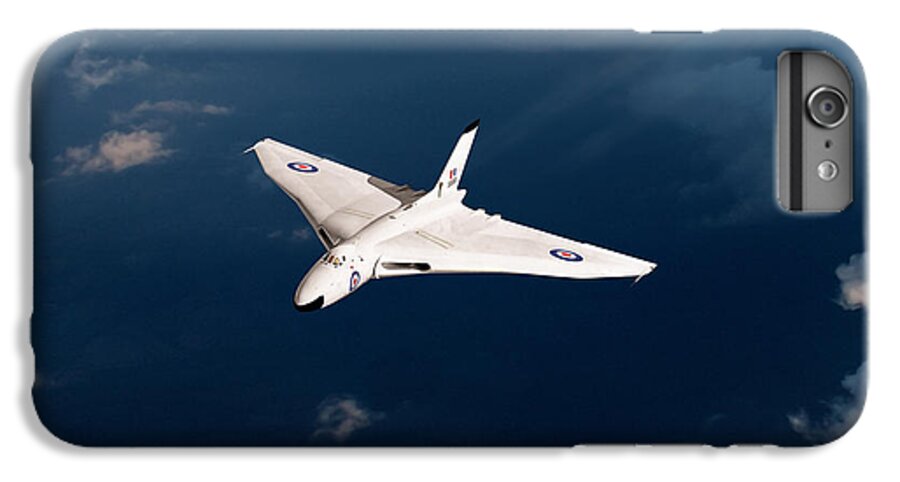 Avro Vulcan iPhone 6 Plus Case featuring the digital art White Vulcan B1 at altitude by Gary Eason