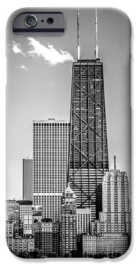 2012 iPhone 6s Case featuring the photograph Chicago Hancock Building Black and White Picture #1 by Paul Velgos