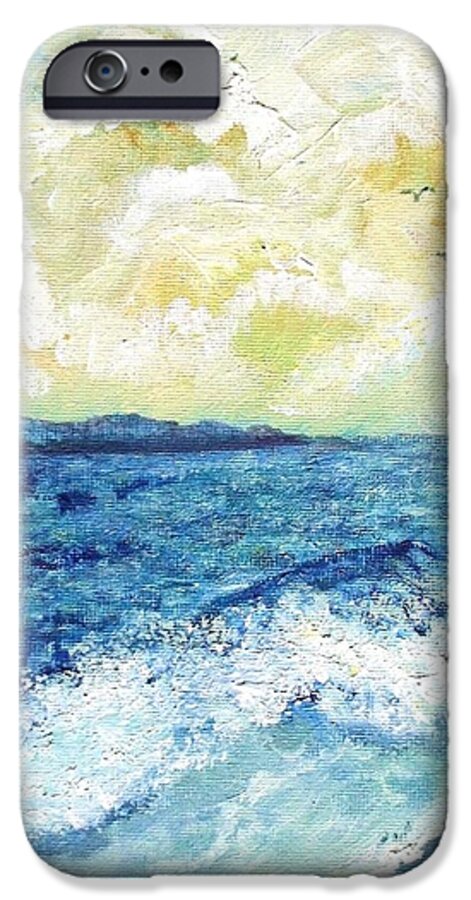 Sea iPhone 6s Case featuring the painting Coastal Clouds #1 by Shana Rowe Jackson