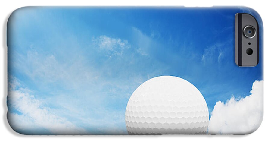 Golf iPhone 6s Case featuring the photograph Ball on tee on green golf field by Michal Bednarek