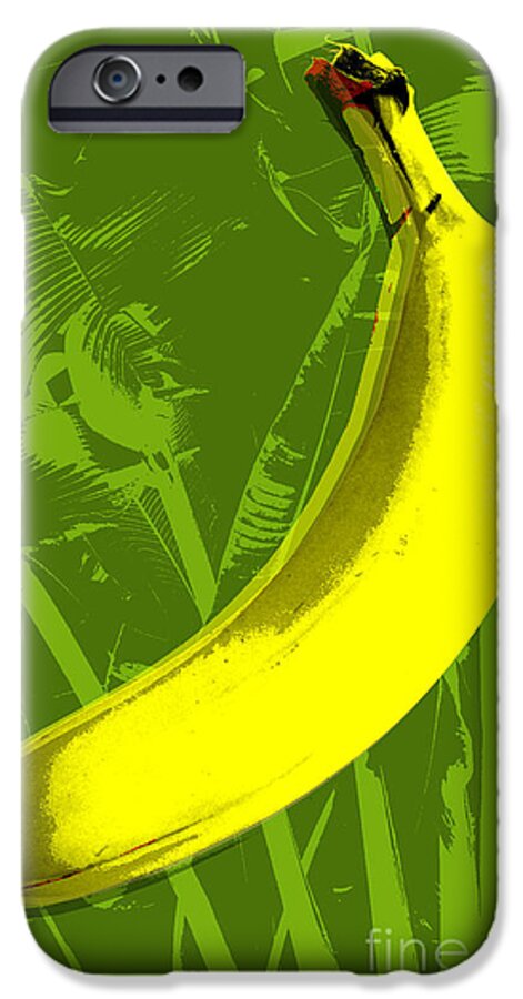 Banana iPhone 6s Case featuring the digital art Banana pop art by Jean luc Comperat