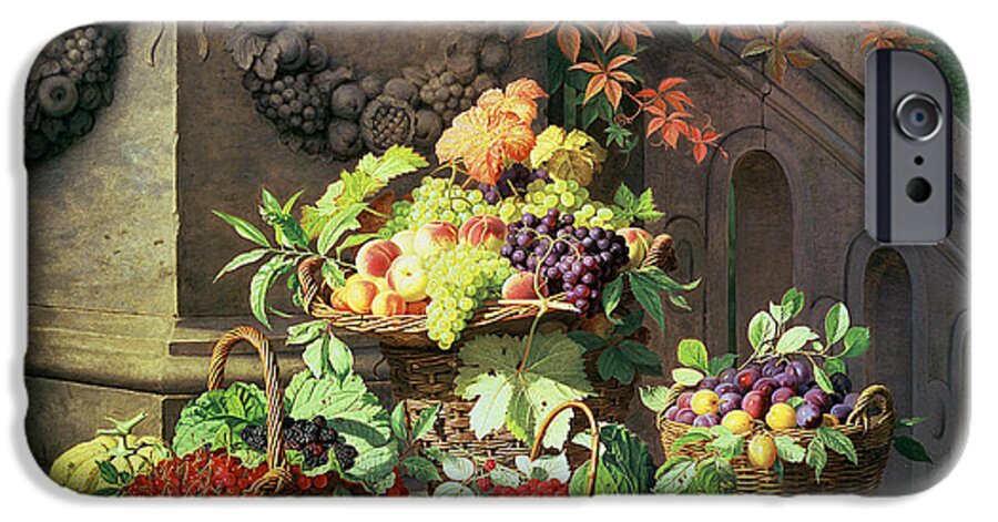 Still Life iPhone 6s Case featuring the painting Baskets of Summer Fruits by William Hammer