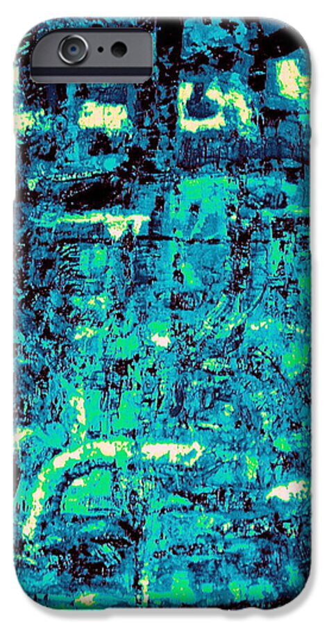 Abstract iPhone 6s Case featuring the painting Blue Note by Andrea Vazquez-Davidson