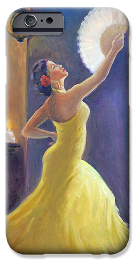Flamenco Paintings iPhone 6s Case featuring the painting Candelight Castinetts by Gwen Carroll