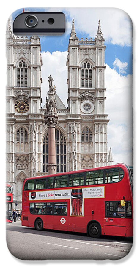 Photography iPhone 6s Case featuring the photograph Double-decker Buses Passing by Panoramic Images