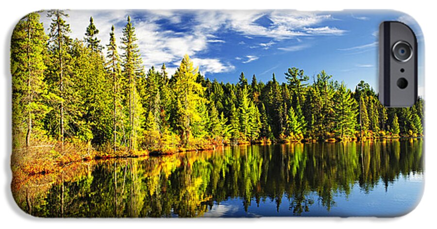 Lake iPhone 6s Case featuring the photograph Forest reflecting in lake by Elena Elisseeva