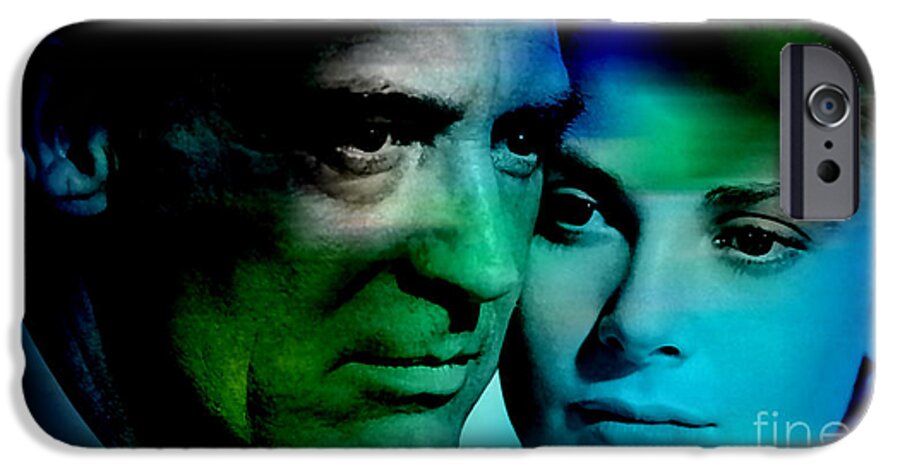  Grace Kelly Photographs iPhone 6s Case featuring the mixed media Grace Kelly and Cary Grant by Marvin Blaine
