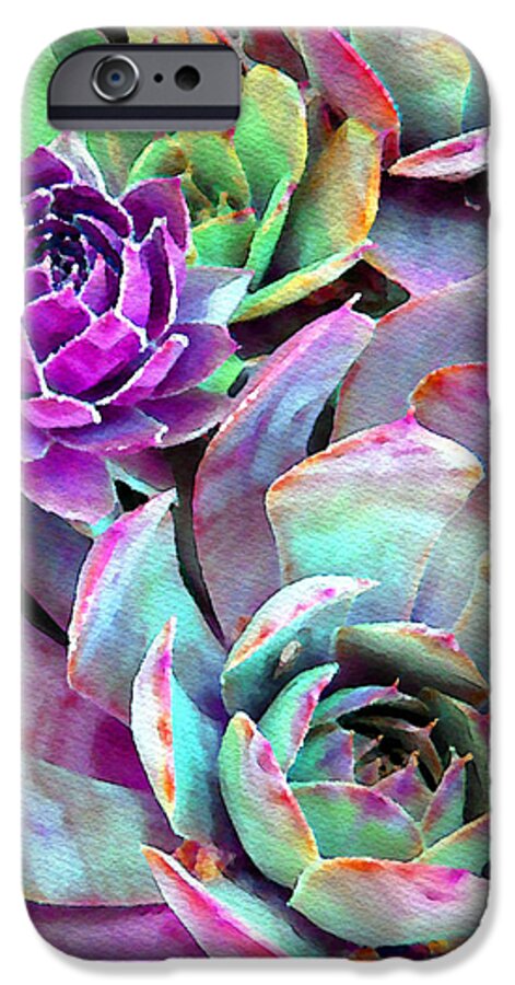 Hens And Chicks Photography iPhone 6s Case featuring the photograph Hens and Chicks series - Urban Rose by Moon Stumpp