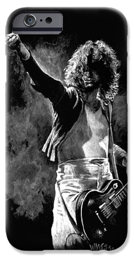Jimmy Page iPhone 6s Case featuring the painting Jimmy Page by William Walts