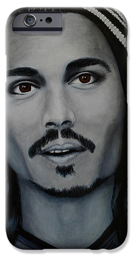 Film iPhone 6s Case featuring the painting Johnny Depp by David Hawkes