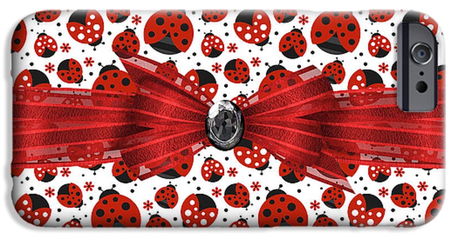 Ladybugs iPhone 6s Case featuring the digital art Ladybug Obsession by Debra Miller