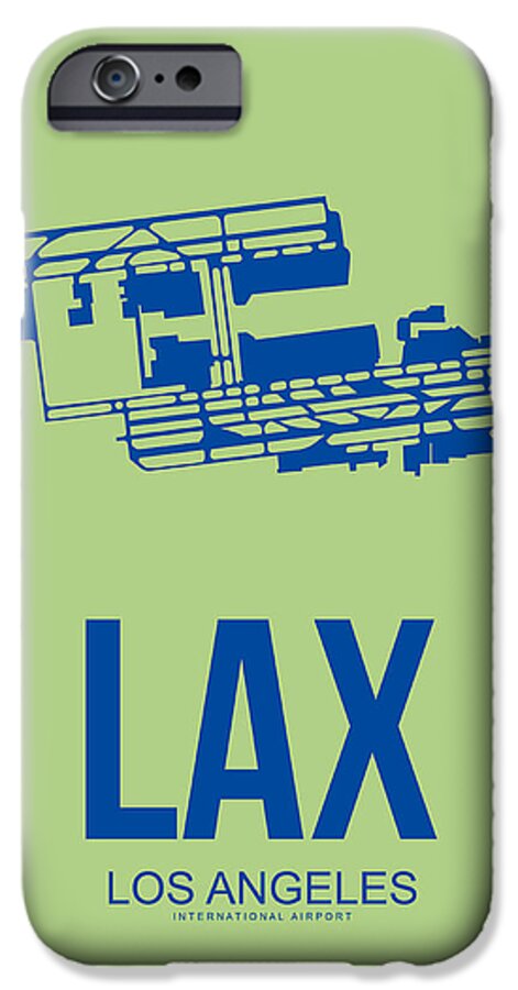 Los Angeles iPhone 6s Case featuring the digital art LAX Airport Poster 1 by Naxart Studio