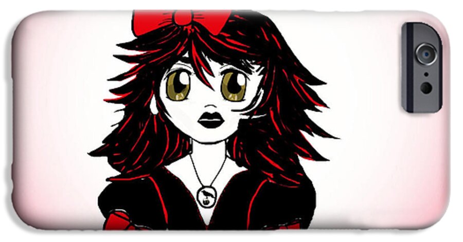 Anime iPhone 6s Case featuring the photograph Little Goth Halloween Girl by Eva Thomas