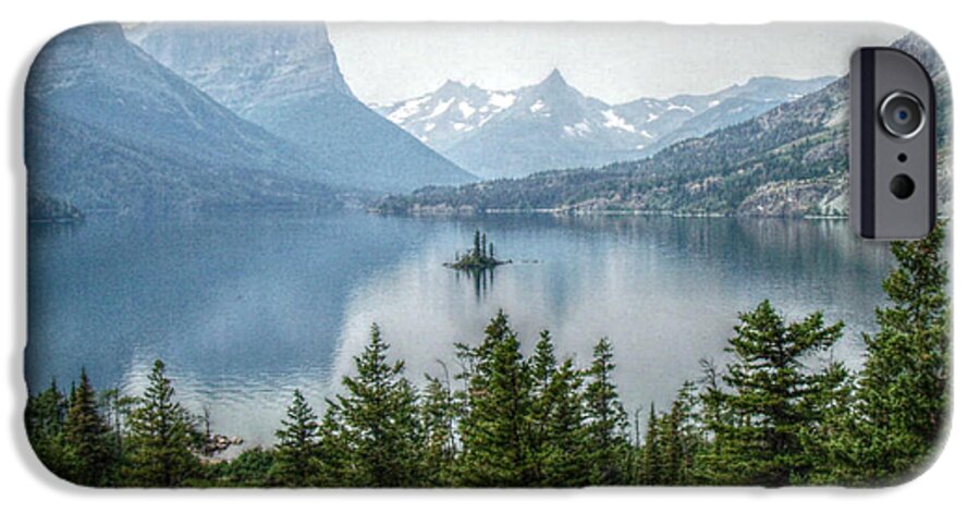 Horizontal Mountain Vista iPhone 6s Case featuring the photograph Lonely Island Among Giants by Janice Sakry