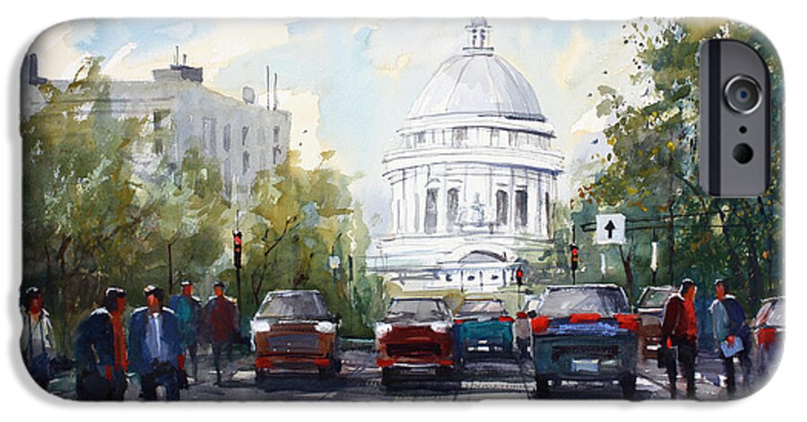 Ryan Radke iPhone 6s Case featuring the painting Madison - Capitol by Ryan Radke